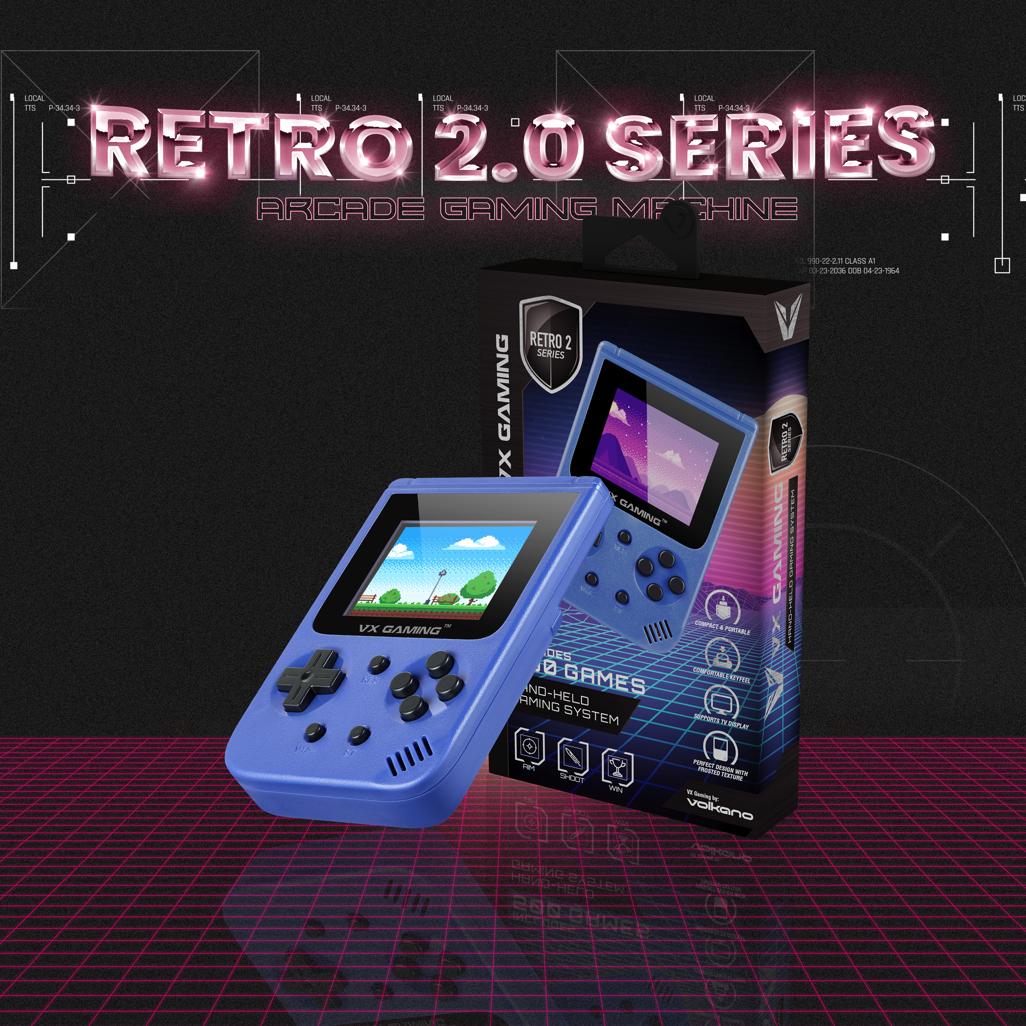 HomeHandheld DevicesVX Gaming Retro2.0 Series Arcade Gaming Machine 500-in-1, Hand Held Gaming System VX Gaming Retro2.0 Series Arcade Gaming Machine 500-in-1, Hand Held Gaming System