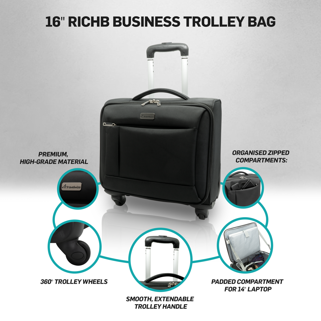 Travelwize RichB Business Trolley 16 inch - Black