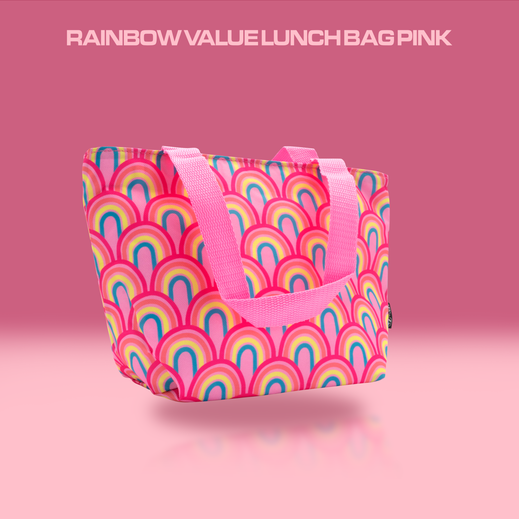 Quest Rainbow Value Lunch Bag Pink
