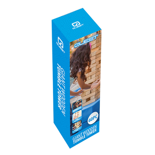 Quest 60Pc Giant Wooden Tumble Tower Natural