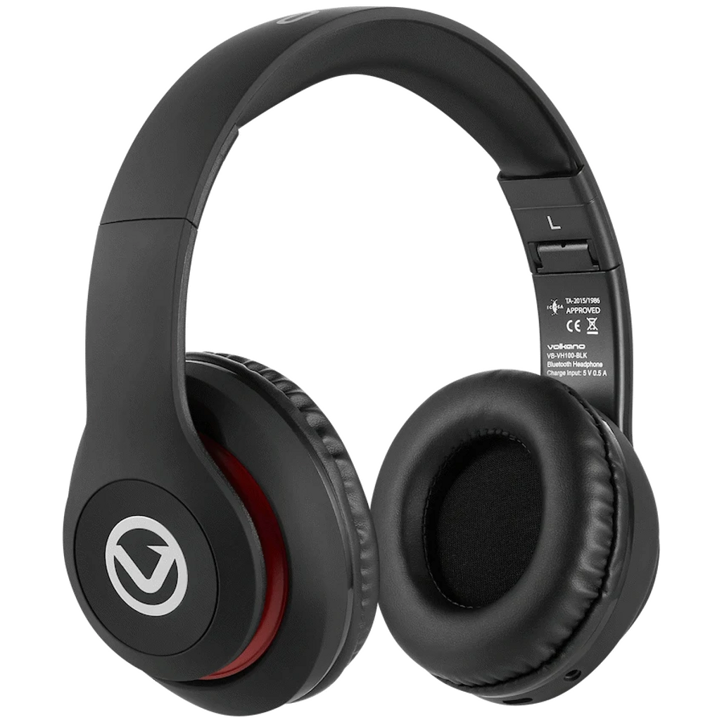 Volkano Impulse Series Bluetooth Headphones - Black