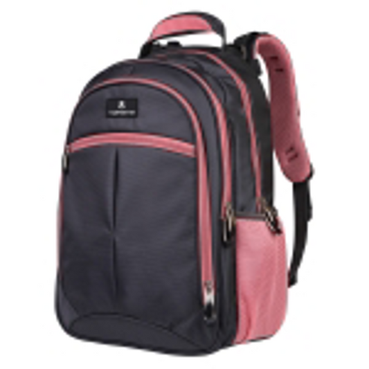 Volkano Orthopaedic Backpack 36L - Dark Grey/ Pink
