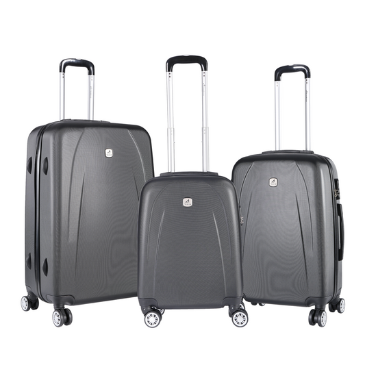 HomeHard TrolliesTravelwize Stratus ABS 3 Piece Set Dark Grey Travelwize Stratus ABS 3 Piece Set Dark Grey