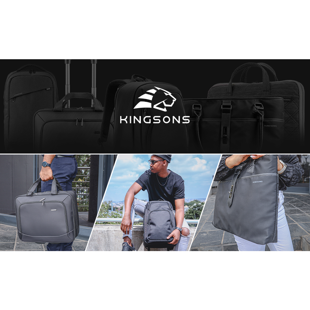 Kingsons Prime 15.6 inch Laptop Trolley bag Black