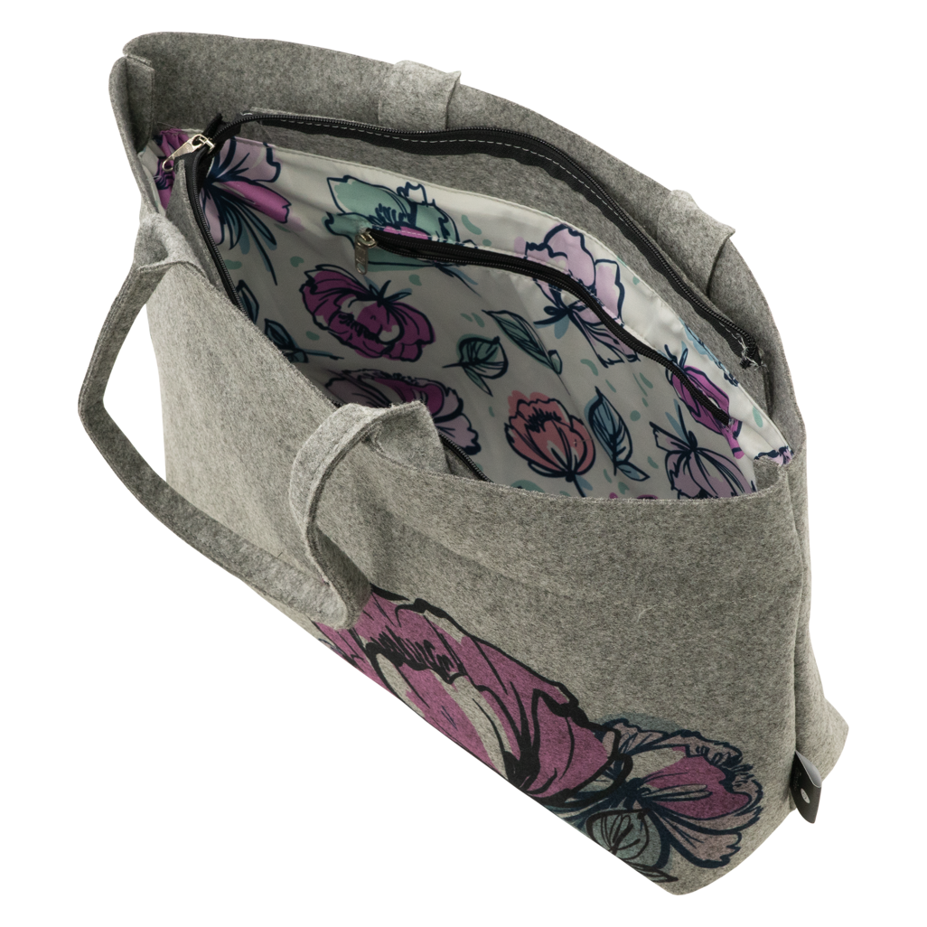 Totes Babe Peony Diaper Tote Grey