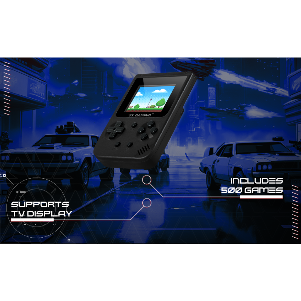 HomeHandheld DevicesVX Gaming Retro2.0 Series Arcade Gaming Machine 500-in-1, Hand Held Gaming System VX Gaming Retro2.0 Series Arcade Gaming Machine 500-in-1, Hand Held Gaming System