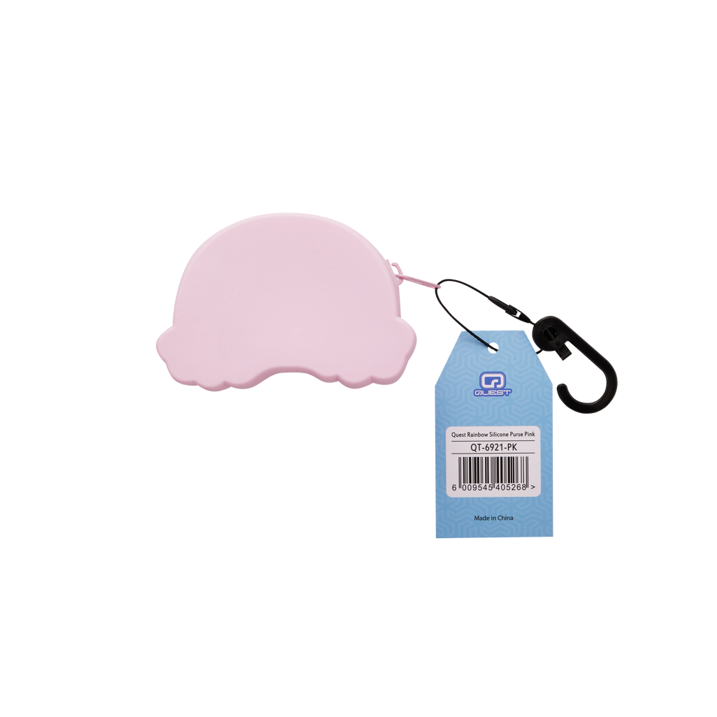 Quest Rainbow Silicone Purse Pink