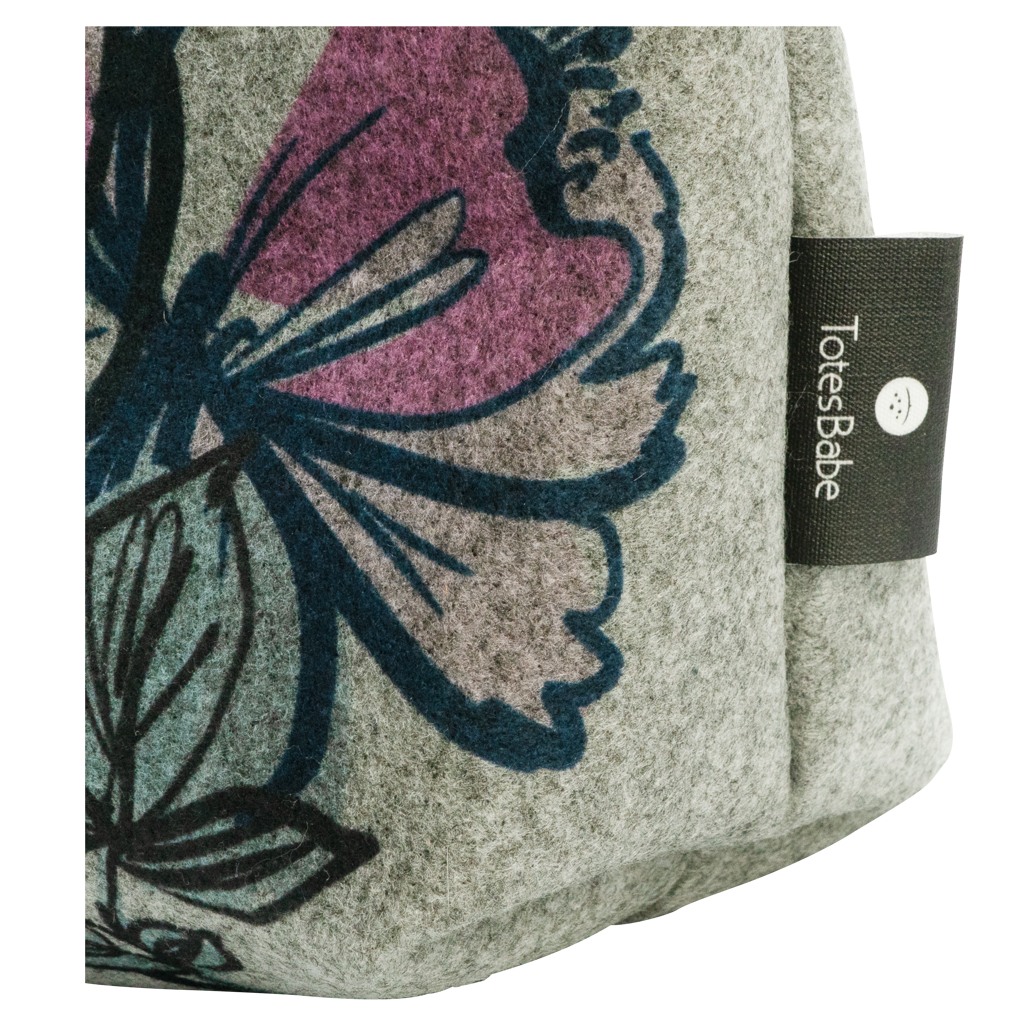 Totes Babe Peony Diaper Tote Grey