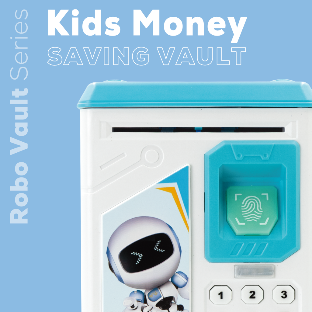 Volkano Kids Robo Vault series Kids Money Saving Vault - Blue