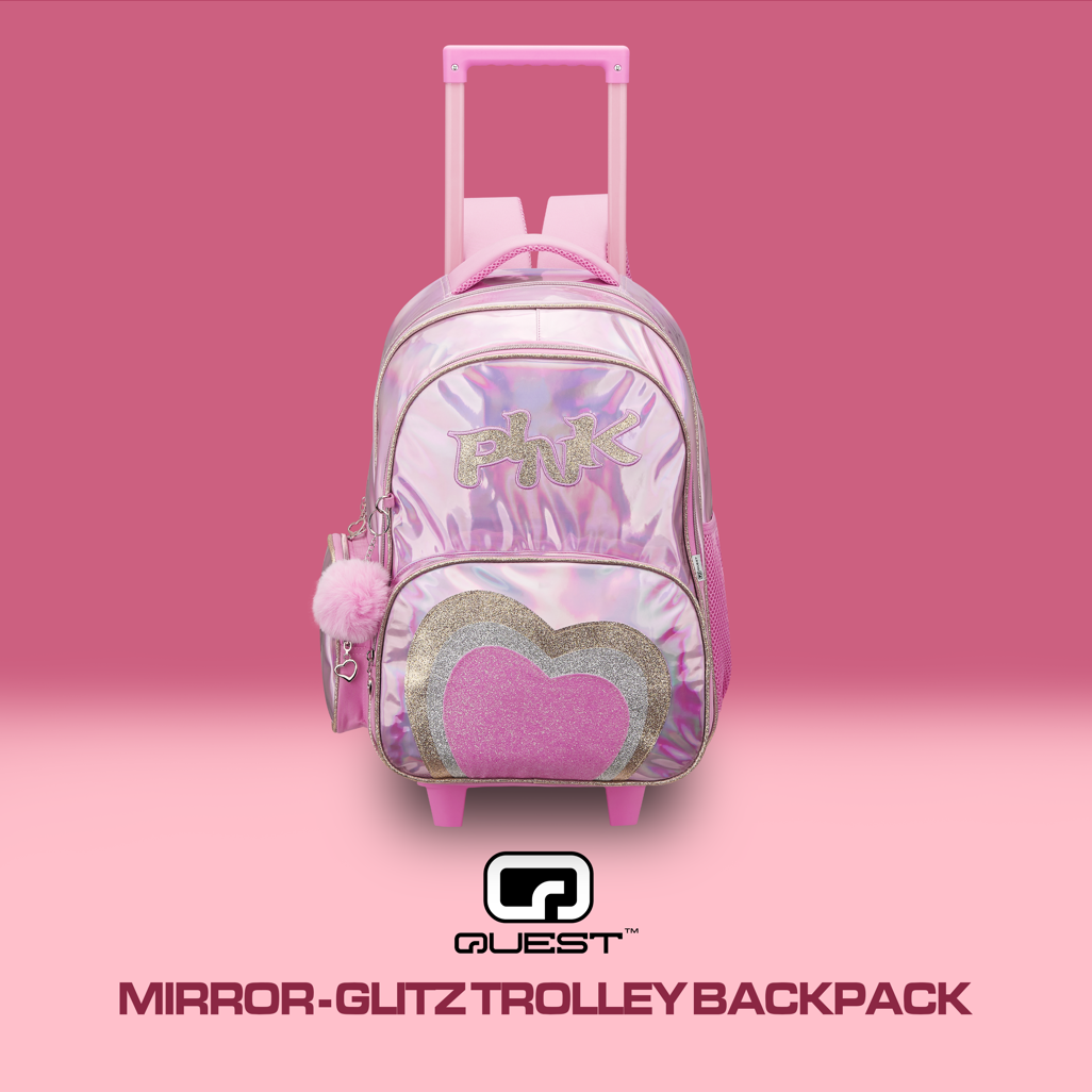 Quest Mirror-Glitz Trolley Backpack Pink