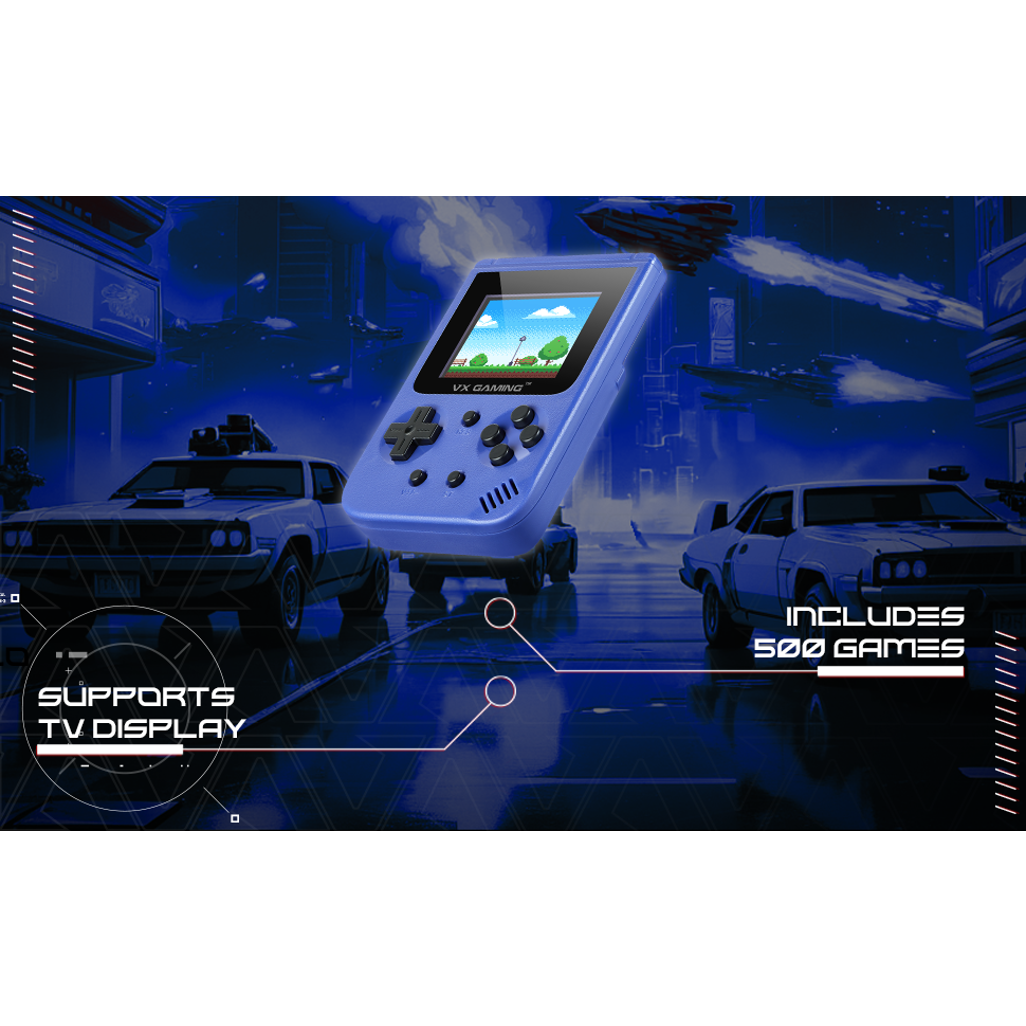 HomeHandheld DevicesVX Gaming Retro2.0 Series Arcade Gaming Machine 500-in-1, Hand Held Gaming System VX Gaming Retro2.0 Series Arcade Gaming Machine 500-in-1, Hand Held Gaming System