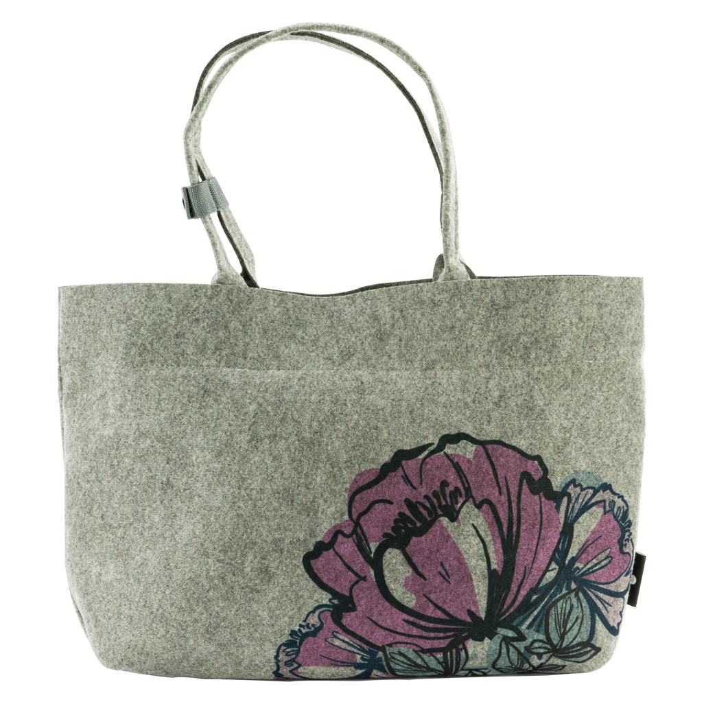 Totes Babe Peony Diaper Tote Grey