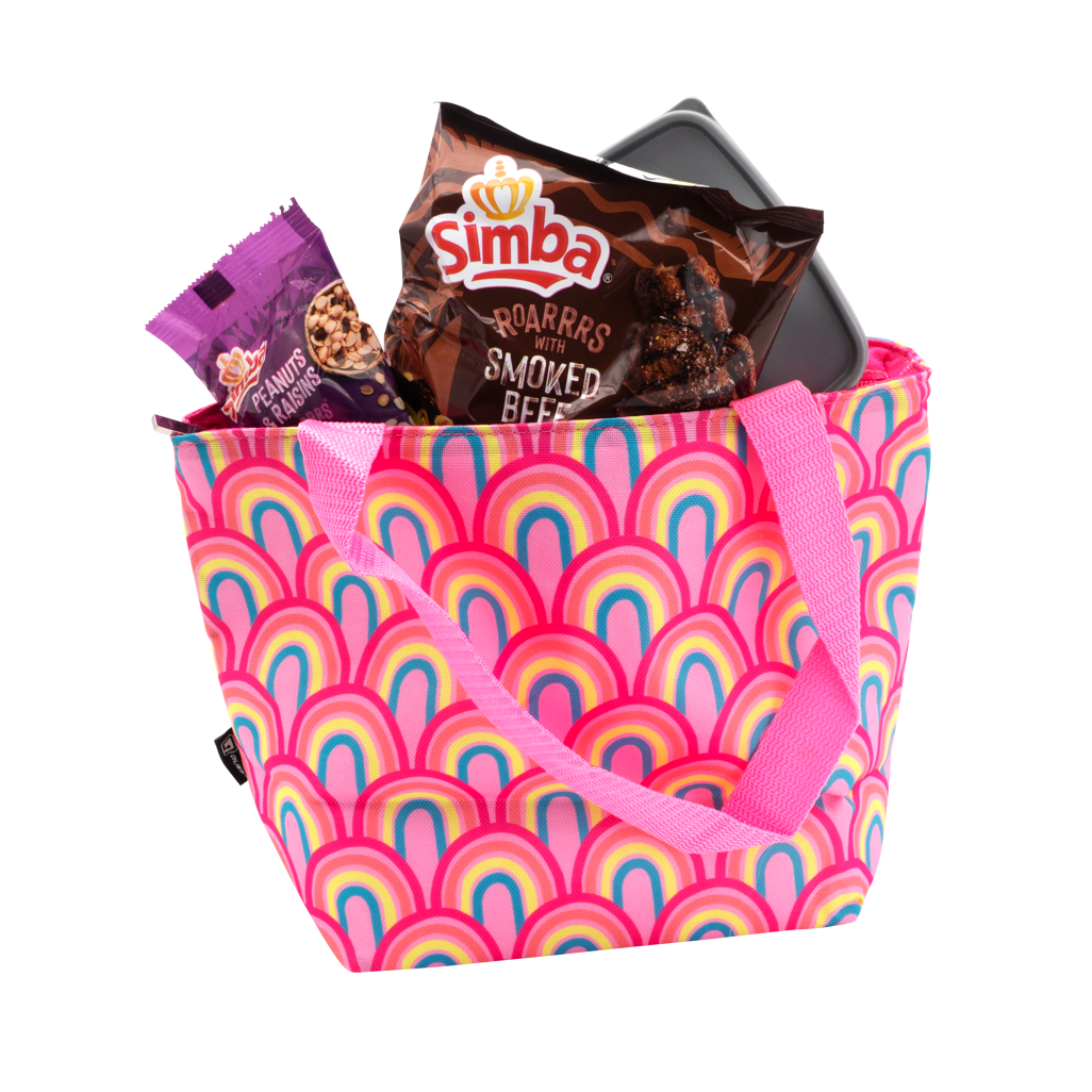 Quest Rainbow Value Lunch Bag Pink