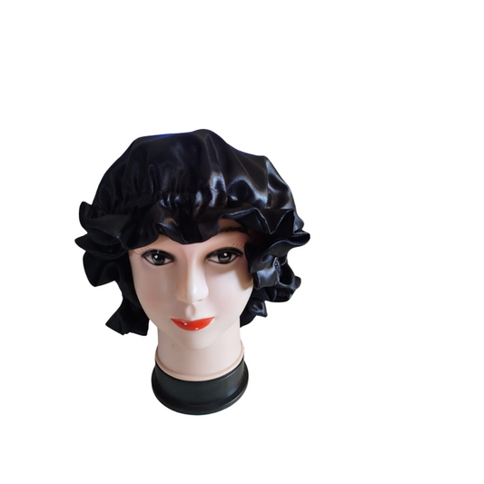 High quality Silk Hair Bonnet BLACK