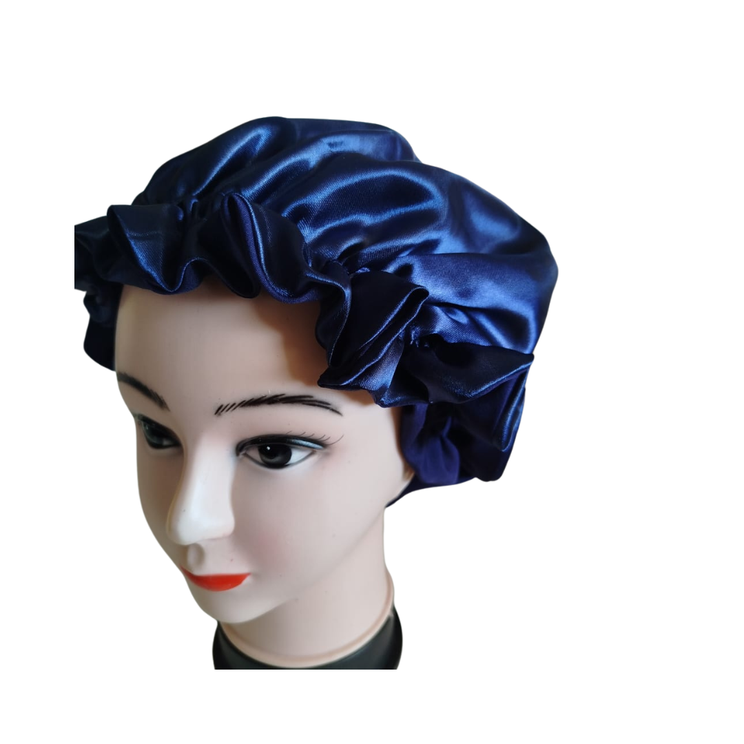 High quality Silk Hair Bonnet DARK BLUE