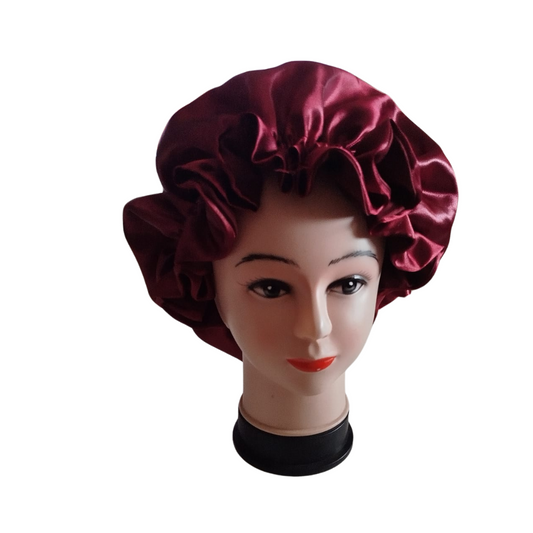 High quality Silk Hair Bonnet MAROON