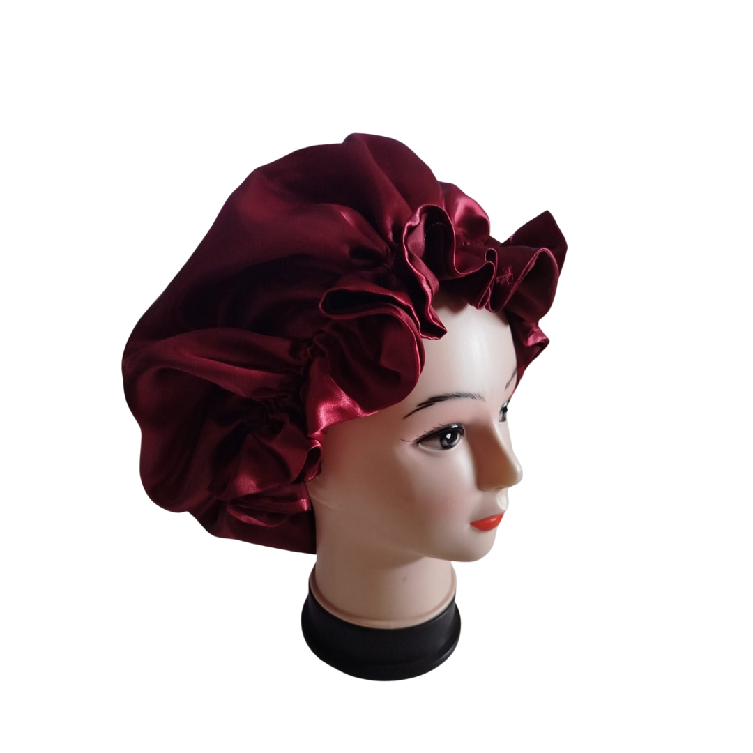 High quality Silk Hair Bonnet MAROON