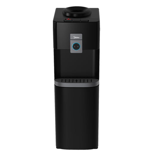 New Midea Top Loading Water Dispenser with bottom refrigerator cabinet – Black