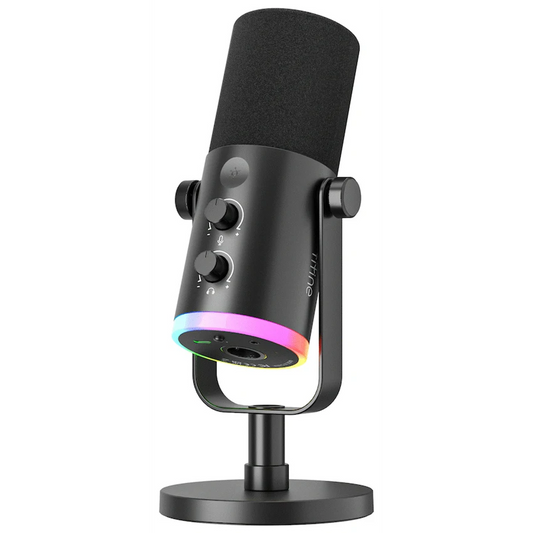 Fifine AM8 NEO RGB Dual Port Microphone with Stand