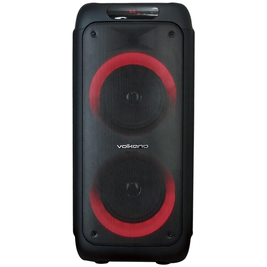 Volkano Helios Series Dual 8 inch Party Speaker with Microphone & Light Effects