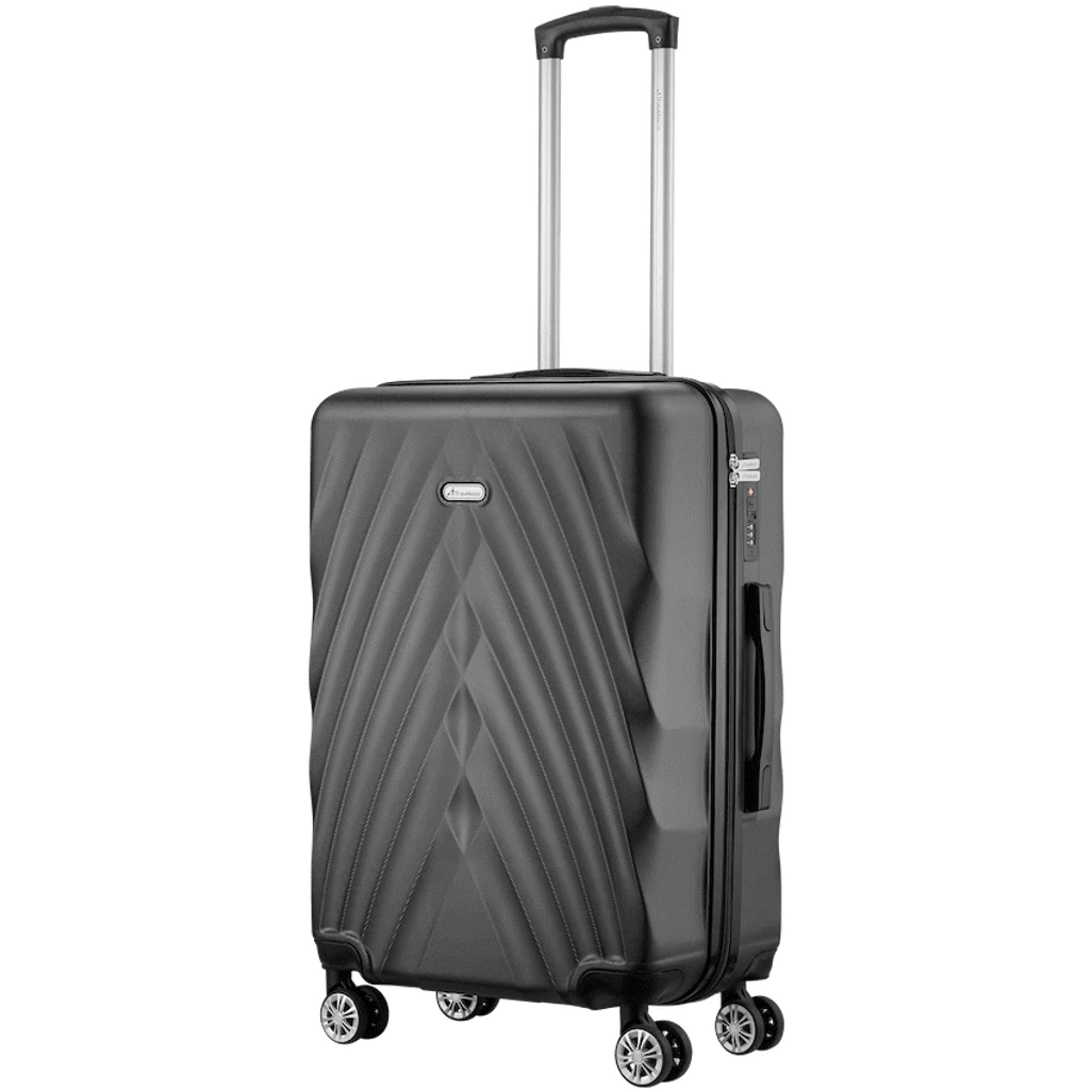 Travelwize Terra ABS 67cm 4-Wheel Spinner Luggage - Black