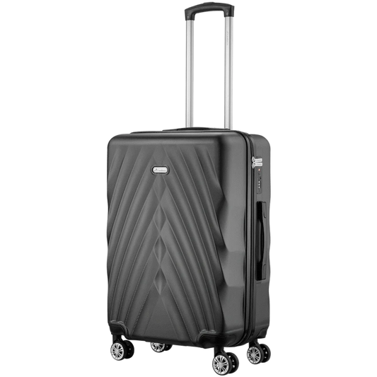 Travelwize Terra ABS 67cm 4-Wheel Spinner Luggage - Black