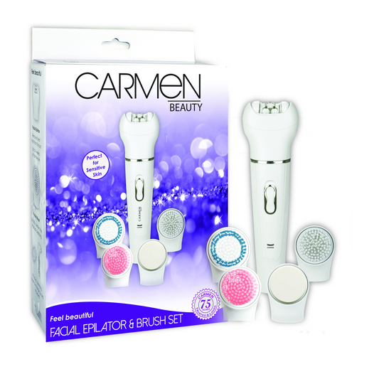 CARMEN FACIAL EPILATOR & BRUSH SET