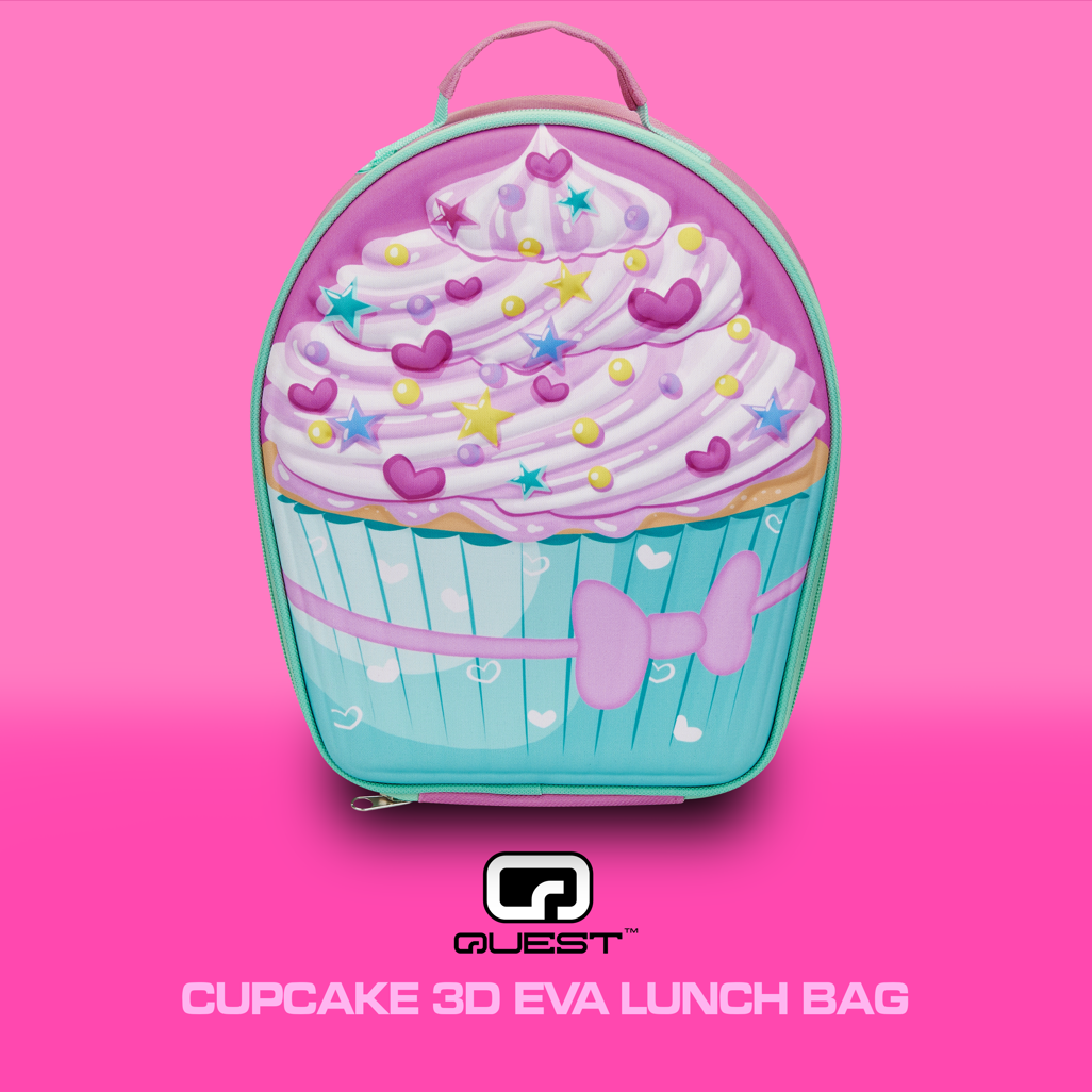Quest Cupcake 3D EVA Lunch Bag Pink