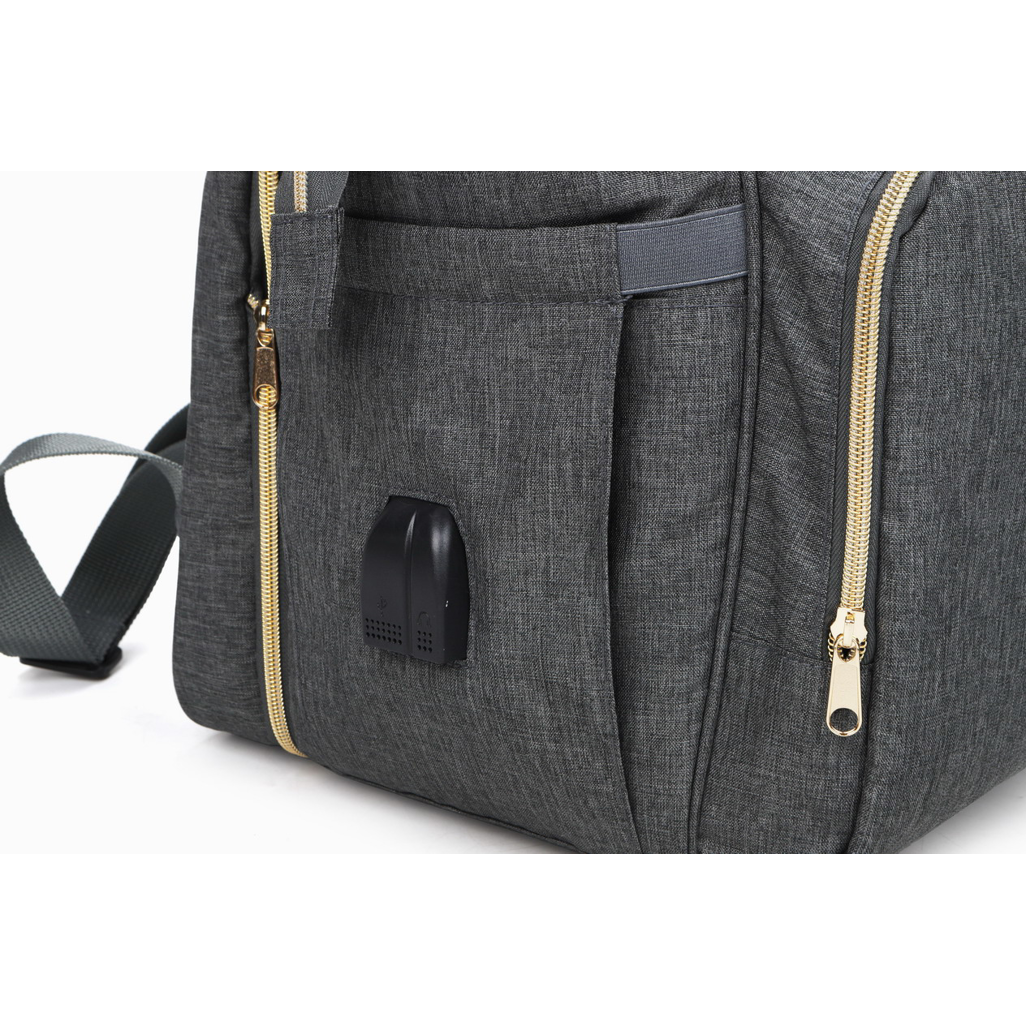 Totes Babe Alma Convertible Diaper Backpack Dark Grey