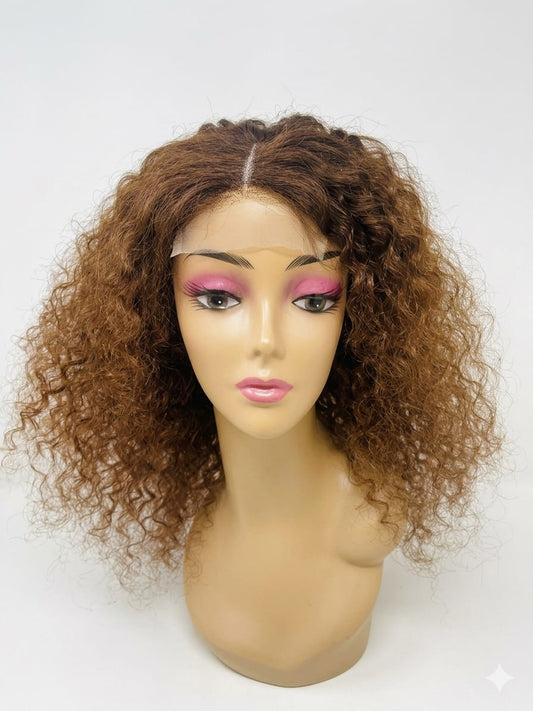 Jerry curly hair,14 inch with Part closure Human hair